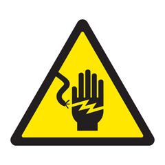 Voltage Hand Shock Sign