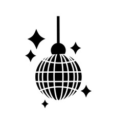 disco light bulb icon vector on white background. sparkling disco lights icon