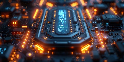 Obraz premium Circuitry in the Digital Age