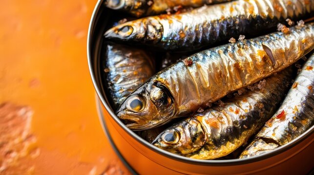 a tin of sardines sitting on a table