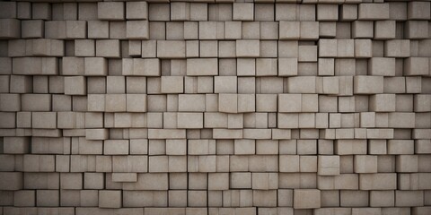 Vintage style concrete square block wall design.