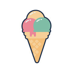 ice cream in a cone