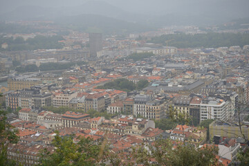 aerial view of the city San Sebastian, Spain