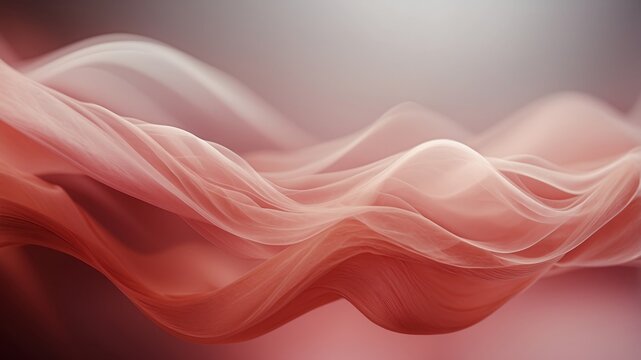 Abstract red and pink wave background with soft, flowing curves ideal for design projects and presentations.
