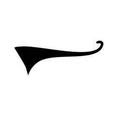 Typographic swash and swooshes tails. Retro swishes and swashes for athletic typography, logos, baseball font. Underlined text tails.