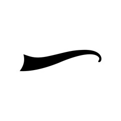 Typographic swash and swooshes tails. Retro swishes and swashes for athletic typography, logos, baseball font. Underlined text tails.