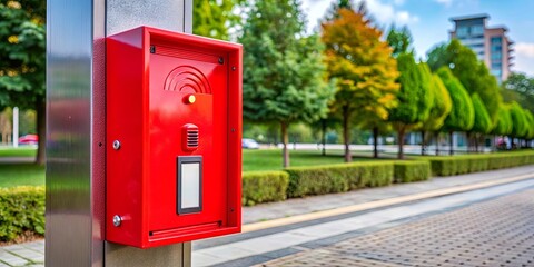 A callbox used for emergency communication in public areas
