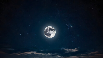 Fototapeta premium a clear view of bright stars scattered across a deep blue-black sky