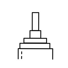 Optical fiber flat line vector
