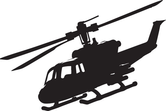 recommend clip art: A  Beautiful Halicopter silhouette vector design .