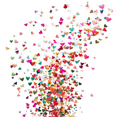 Fototapeta premium Heart images in various forms, Valentine's Day theme and in many objects, cut out background, ready to use.
