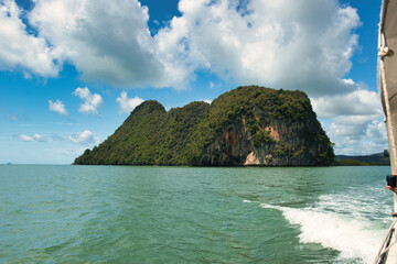 PANYEE ISLAND, THAILAND August 23, 2023, Thailand Phang Nga Bay islands Panak Island. This was on a hot sunny afternoon during the wet season.

