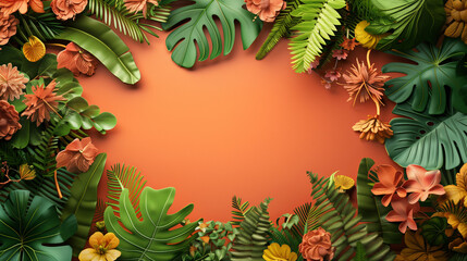 3D illustration graphic background, nature and biodiversity theme 