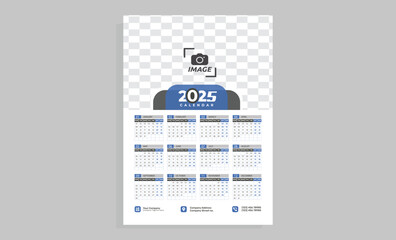 Obraz premium Doctor calendar design template, 2025 Desk Calendar Template Design