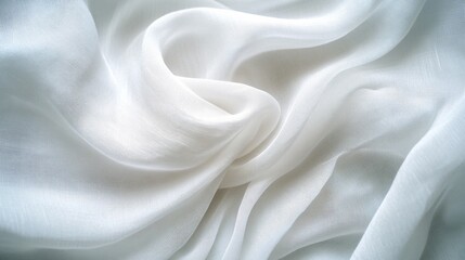 Obraz premium Delicate White Fabric Texture Background Closeup