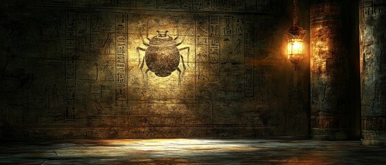 Scarab Temple Relic Ancient Egyptian Religion Spiritual Symbol