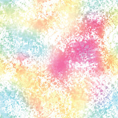 Rainbow Gradian Teacher Seamless Pattern,