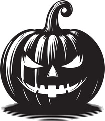 Best cute pumpkin  silhouette vector illustration
