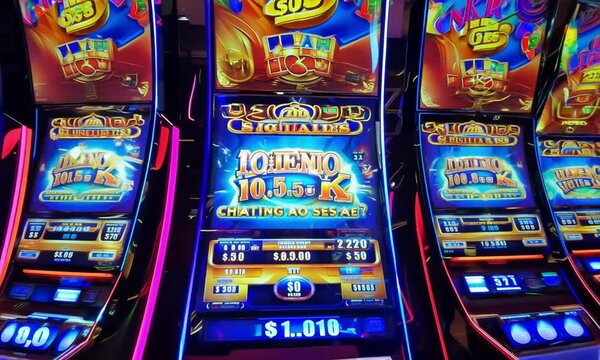 Colorful Slot Machines Background