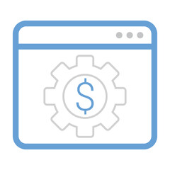Webpage, dollar, finance icon