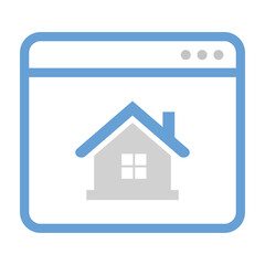 Webpage, online, house icon