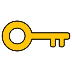 key unlock security icon illustration