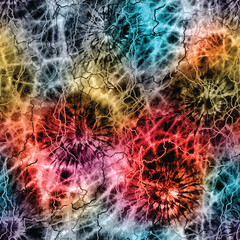 Tai Day Seamless Pattern., Rainbow 