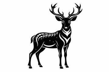 deer silhouette vector illustration