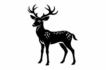 deer silhouette vector illustration