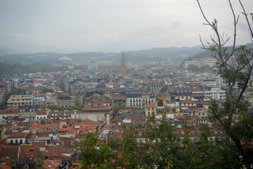 View of the town San Sebastian in Spain