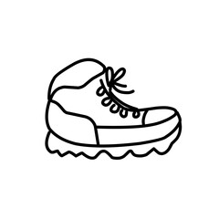 camping and hiking elements doodle