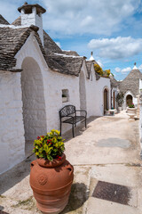 Typical houses called Trulli of Alberobello. Alberobello, Bari, Apulia, Italy, Europe.