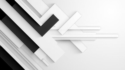 Black and white geometric design with sharp contrasts, abstract art, geometry