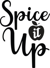 Kitchen SVG Typography Vector Design. Cooking line icon set and banner design, illustration, eps.