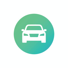 Car silhouette icon. Front view. Vector illustration