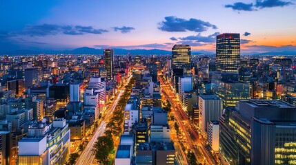 Fototapeta premium 名古屋の夜景イメージ02