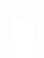 Obraz premium Sketch vector illustration silhouette design decorative furniture backdrop pattern baground decoration ornament carving old classic vintage ethnic traditional 