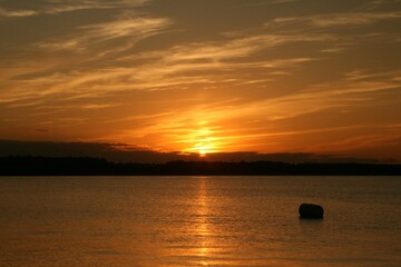 sunset over the 