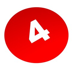 Number "4" in white, placed on a vivid red circle.