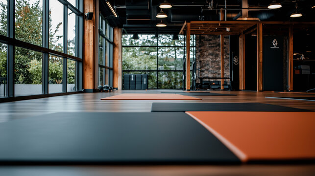 Jiu-Jitsu Gym with Mats and Training Equipment
