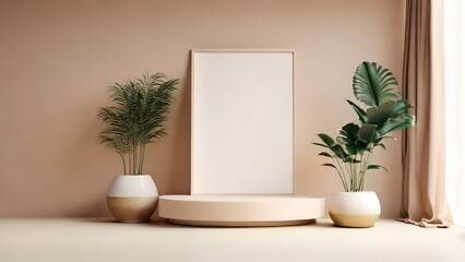 3d render podium showcase elegant minimalist 