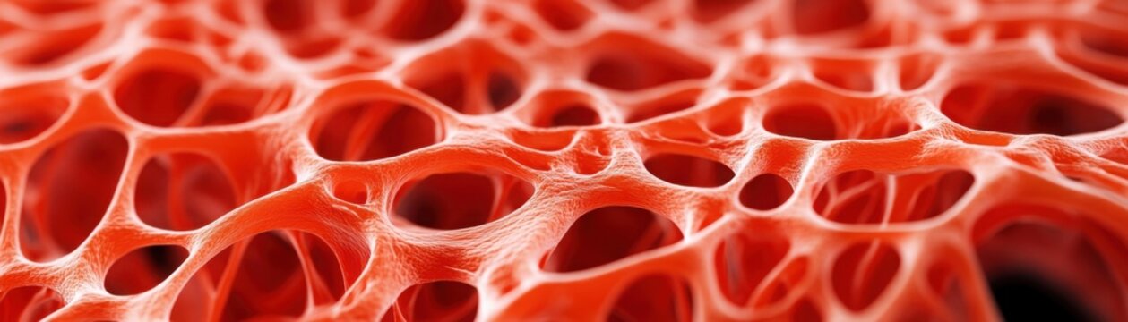 Microscopic view of epithelial tissues, clinical application, 3D illustration