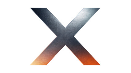 Obraz premium 3D abstract cross on red background, vector icon for cancel or delete button