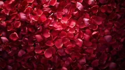 A bed of rose petals