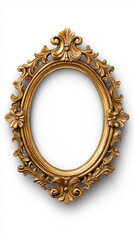 Golden frame isolated on a white background 