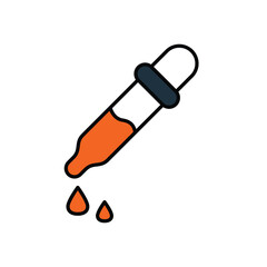 color drop color line icon with white background vector stock illustration