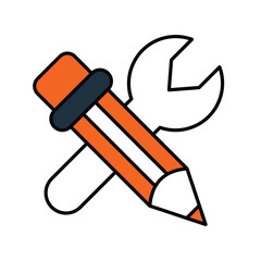 edit setting color line icon with white background vector stock illustration