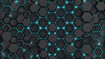 Abstract Hexagon Geometric Surface Loop 1A light bright clean minimal hexagonal grid pattern, random waving background.