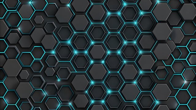 Abstract Hexagon Geometric Surface Loop 1A light bright clean minimal hexagonal grid pattern, random waving background.