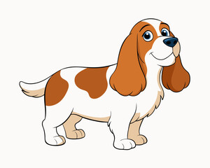 English Spaniel vector illustration